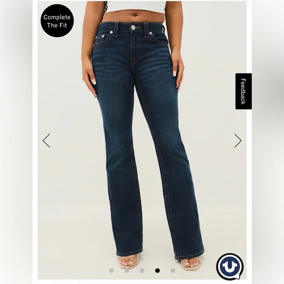 True Religion Women's Boot Cut Jeans in Deep Blue - Picture 1 of 9